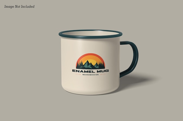 Enamel mug mockup