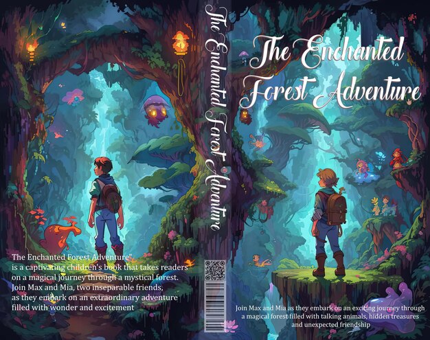 PSD enchanted adventures captivating cover for children's book set