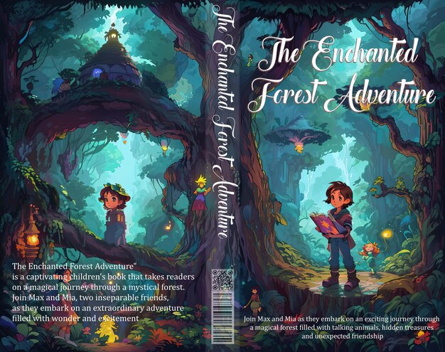 PSD enchanted adventures captivating cover for children's book set