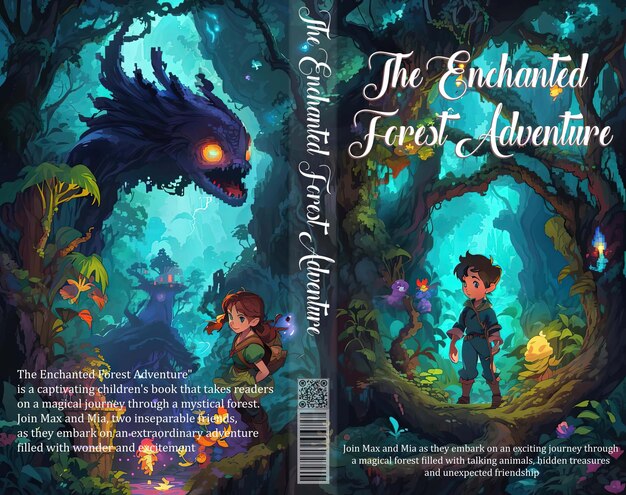 PSD enchanted adventures captivating cover for children's book set