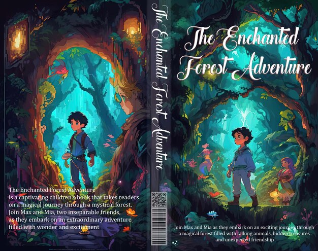 PSD enchanted adventures captivating cover for children's book set