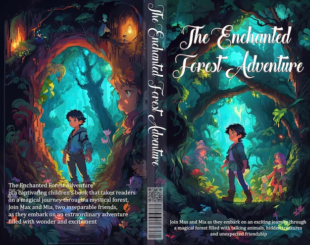 PSD enchanted adventures captivating cover for children's book set