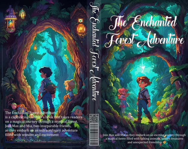 PSD enchanted adventures captivating cover for children's book set