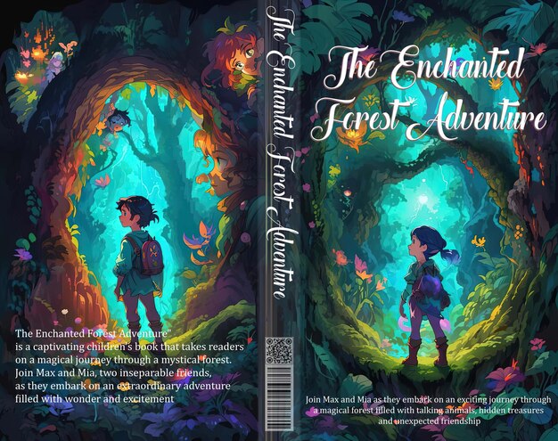 PSD enchanted adventures captivating cover for children's book set