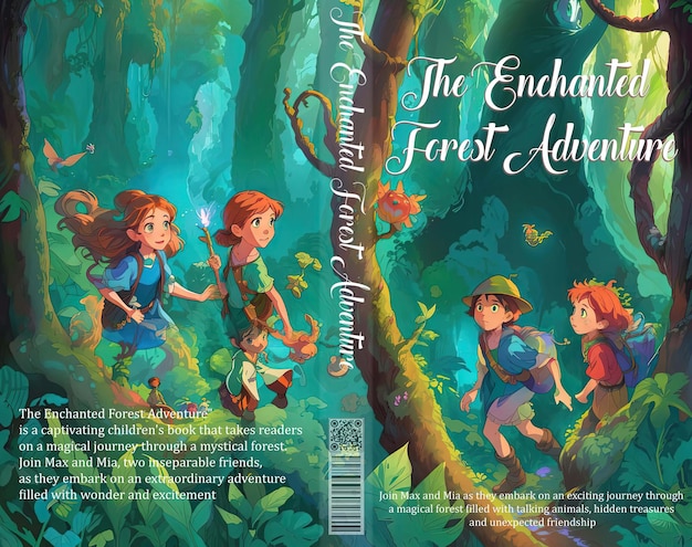 PSD enchanted adventures captivating cover for children's book set