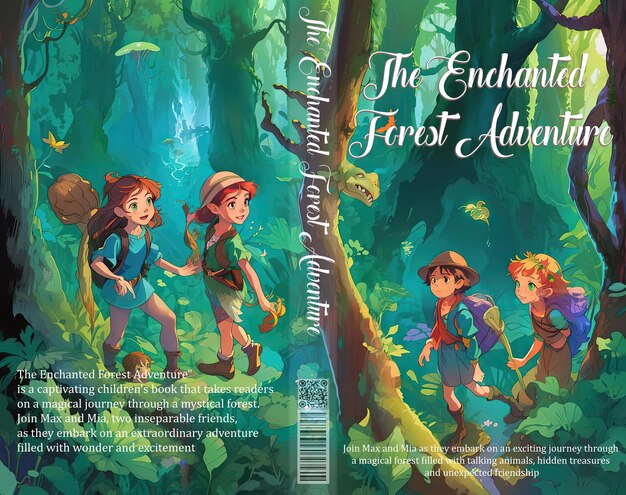 PSD enchanted adventures captivating cover for children's book set