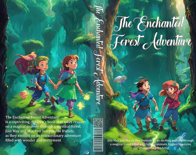PSD avventure incantate copertina accattivante per un libro per bambini