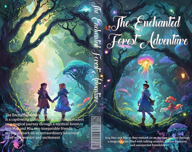 PSD enchanted adventures captivating cover for children's book set