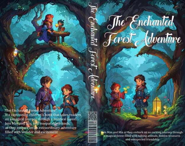 PSD enchanted adventures captivating cover for children's book set