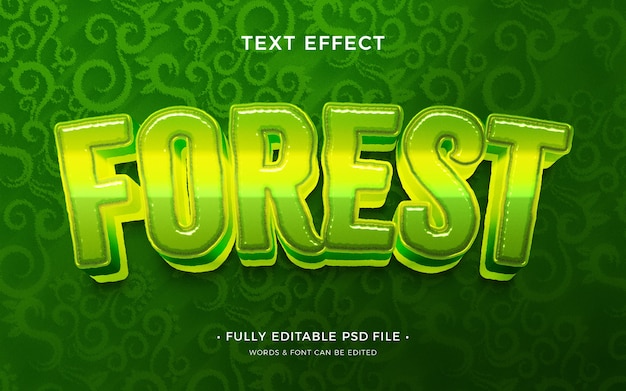 PSD enchanted forest text effect