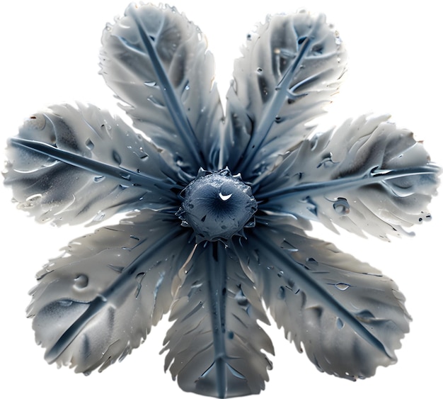 PSD enchanted frost flower clipart