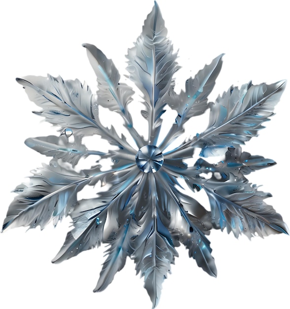 PSD enchanted frost flower clipart