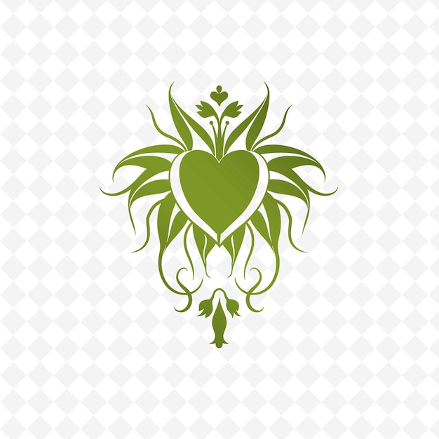 PSD enchanting passionflower emblem logo with creative vector design of nature collection