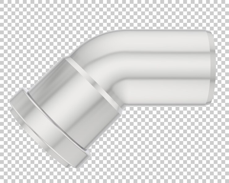 PSD end pipe isolated on transparent background 3d rendering illustration