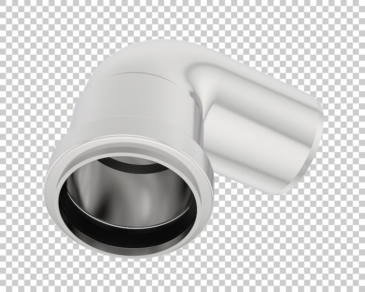 PSD end pipe isolated on transparent background 3d rendering illustration