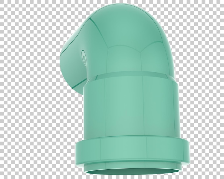PSD end pipe isolated on transparent background 3d rendering illustration