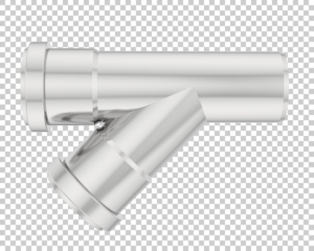 PSD end pipe isolated on transparent background 3d rendering illustration