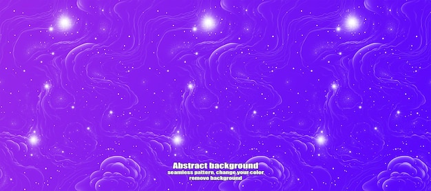 endless seamless lightning and star abstraction with isolated texture colorful background