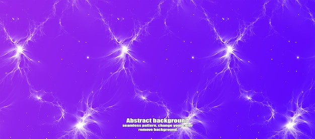 endless seamless lightning and star abstraction with isolated texture colorful background