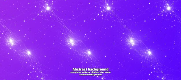 孤立したテクスチャのカラフルな背景を持つ無限のシームレスな稲妻と星の抽象化