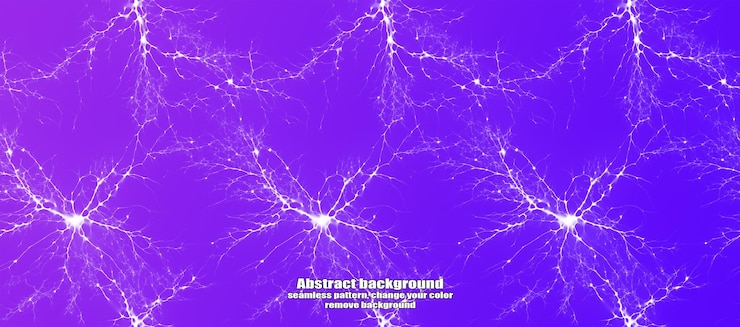 PSD endless seamless lightning and star abstraction with isolated texture colorful background