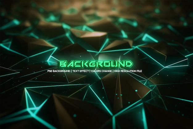 Energetic Illumination Geometric Abstract Background and tosca Neon Light with Neon Text Effect