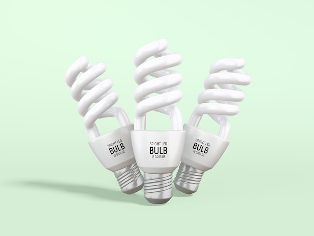 Energiebesparende CFL-lamp Branding Mockup