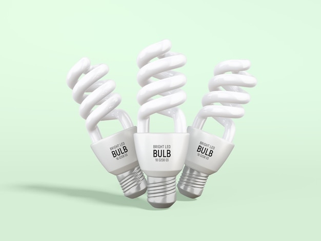 Energiebesparende cfl-lamp branding mockup