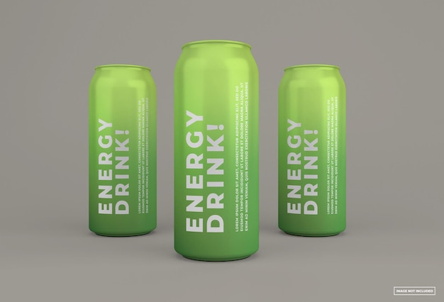 Energiedrank kan geïsoleerd ontwerp mockup