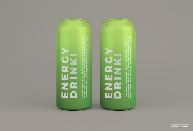 energy drink can mockup isolated design