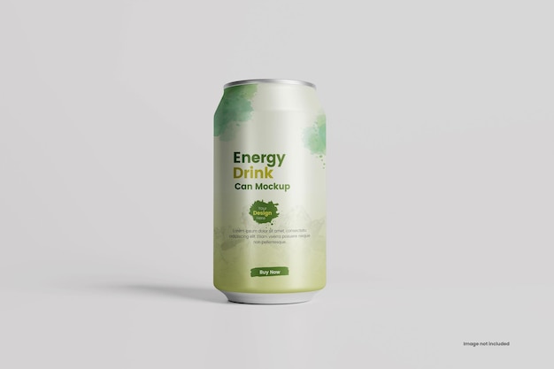 Energy drink can mockup