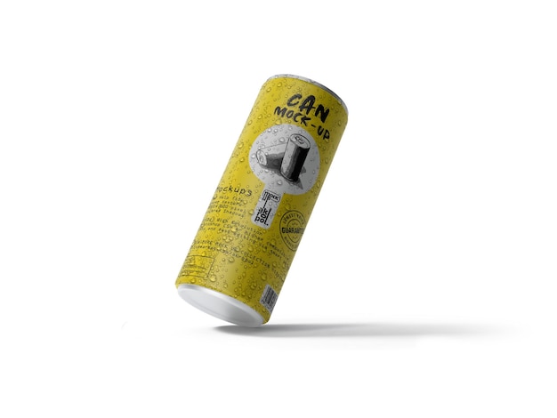 Energy drink can mockup