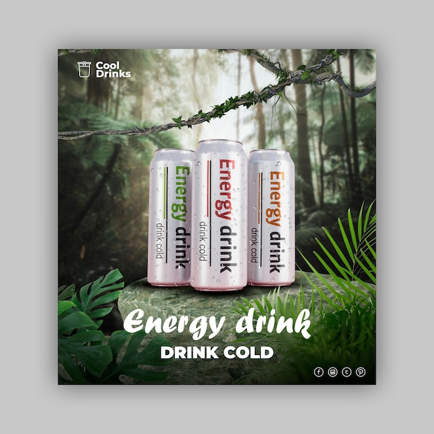 PSD energy drink design