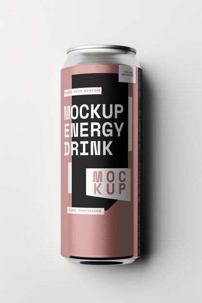 PSD energy drink mockup design