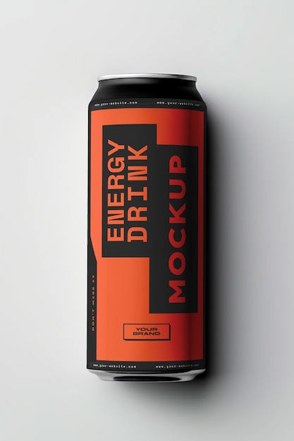 PSD energy drink mockup design