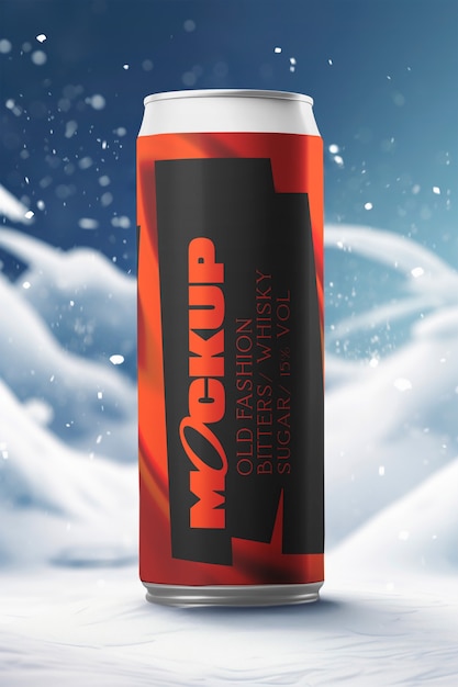 PSD energy drink mockup design