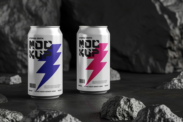 Energy drink mockup