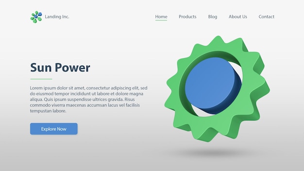 Energy and ecology landing page