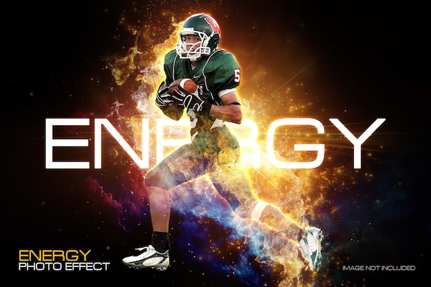 PSD energy fire and smoke photo effect