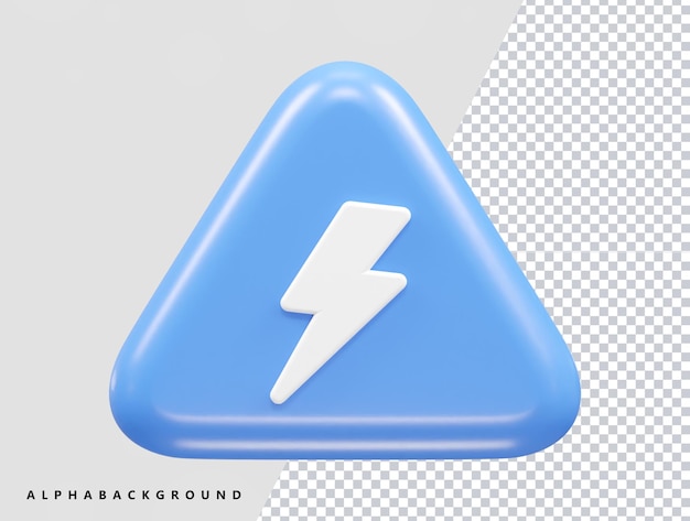 PSD energy icon vector illustration 3d rendering element