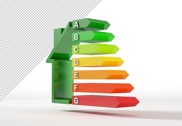 Energy rating scale, mockup