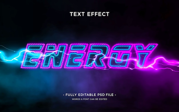 Energy text effect