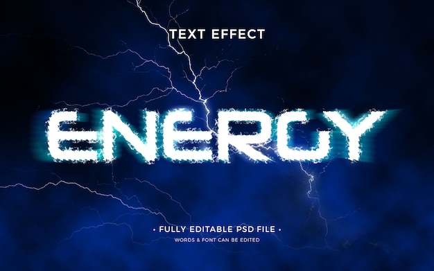 PSD energy text effect