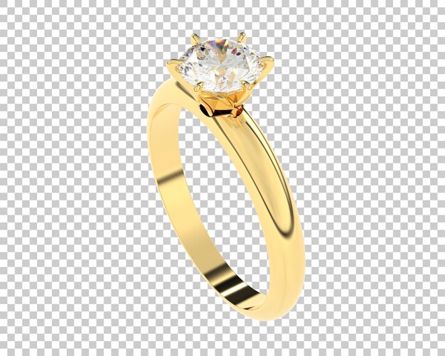 Engagement ring isolated on background 3d rendering illustration