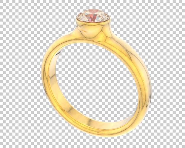 Engagement ring isolated on background 3d rendering illustration