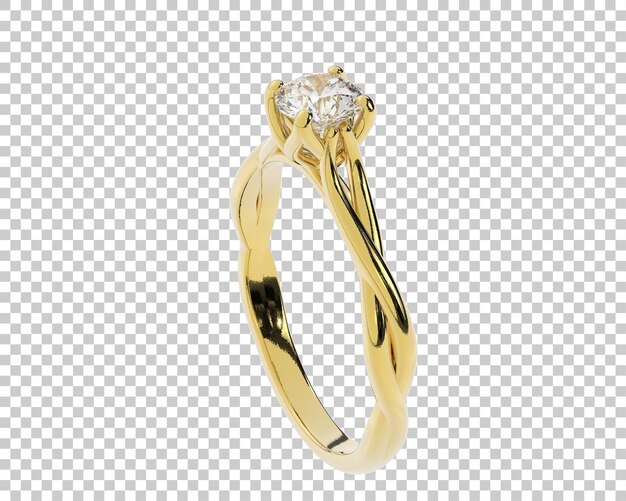 PSD engagement ring isolated on background 3d rendering illustration