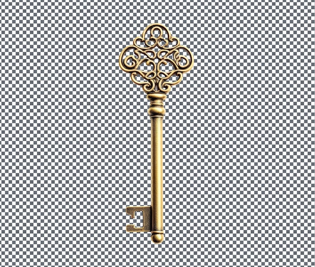 Engaging Golden Key isolated on transparent background