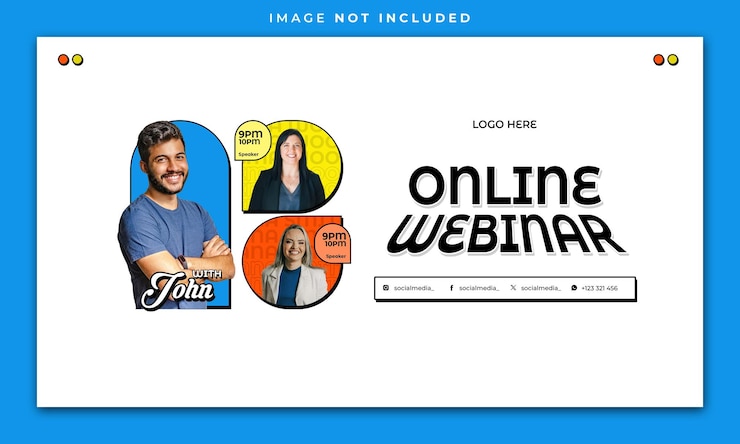 PSD engaging workshop webinar social media banner template