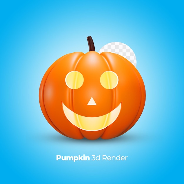 Enge pompoen halloween met 3d-rendering