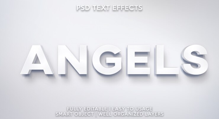 PSD engelen teksteffect
